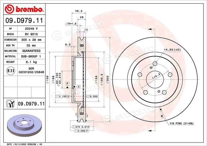 Brembo 09.D979.11