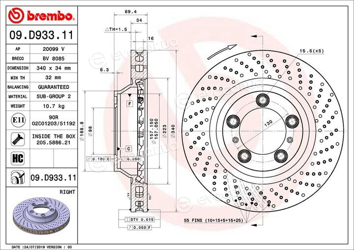 Brembo 09.D933.11