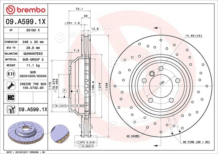 Brembo 09.A599.1X