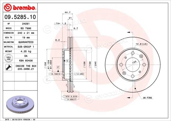Brembo 09.5285.11