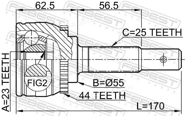 Febest 0210-QG18DEA44