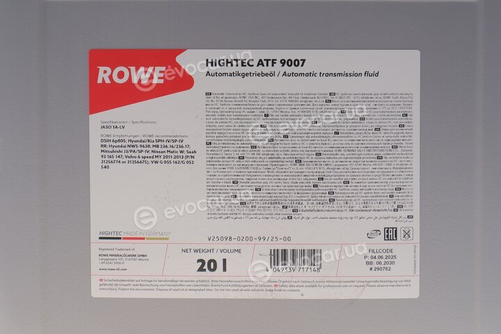 Rowe 25098-0200-99
