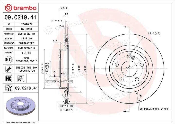 Brembo 09.C219.41