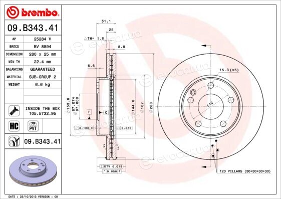 Brembo 09.B343.41