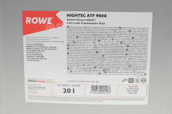 Rowe 25063-0200-99