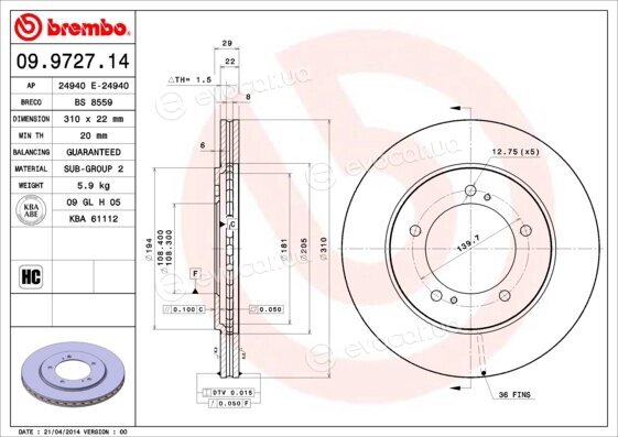 Brembo 09.9727.14