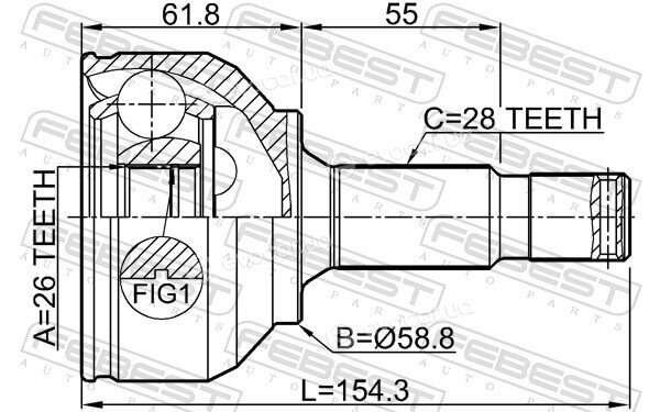 Febest 2510-X716AT