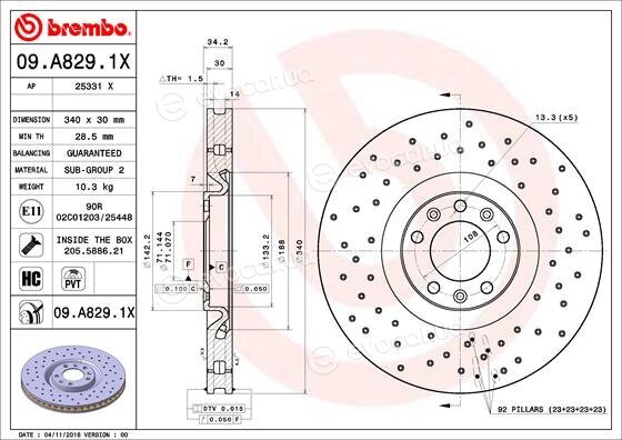 Brembo 09.A829.1X