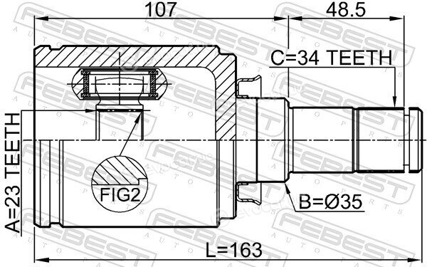 Febest 1811-A16RH