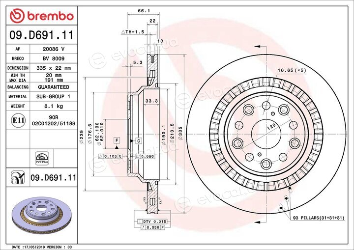 Brembo 09.D691.11