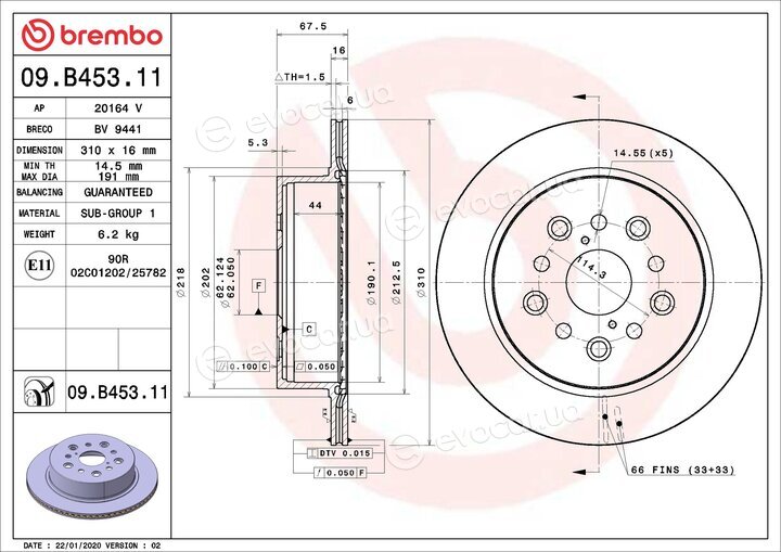 Brembo 09.B453.11