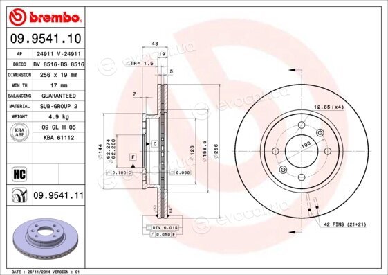 Brembo 09.9541.11