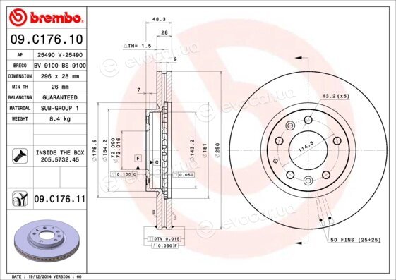 Brembo 09.C176.11