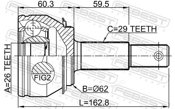 Febest 0210-T32R