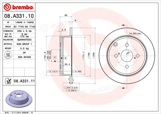 Brembo 08.A331.10