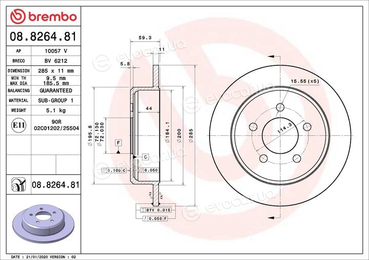 Brembo 08.8264.81