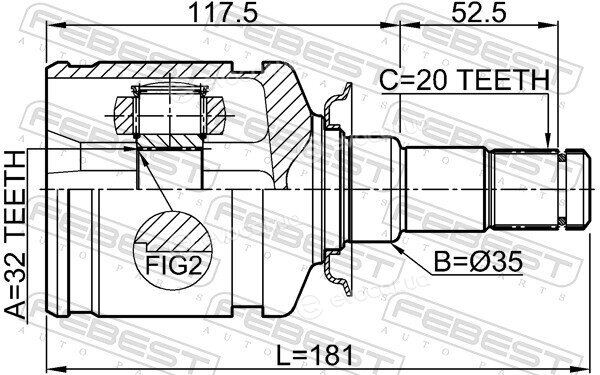 Febest 0111-CT220LH