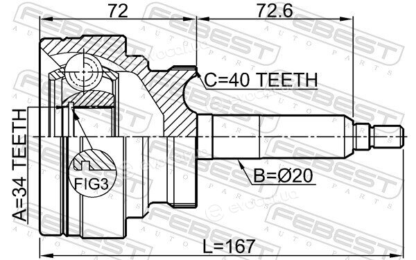 Febest 1410-ROD