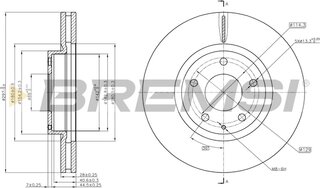 Bremsi CD8463V