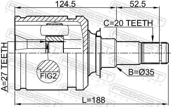 Febest 0111-AZT255LH