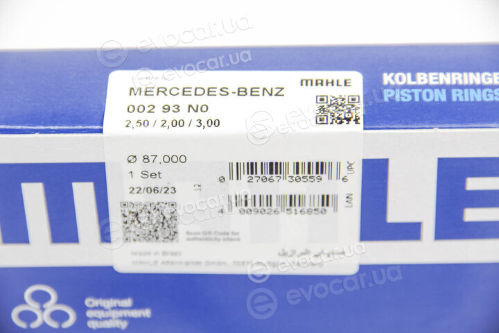 Mahle 002 93 N0