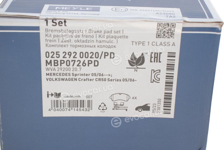 Meyle 025 292 0020/PD