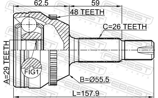 Febest 0110-ZZE132A48