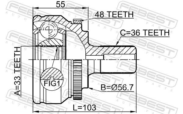 Febest 2710-S60A48