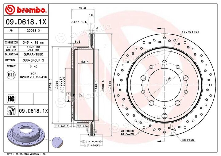 Brembo 09.D618.1X