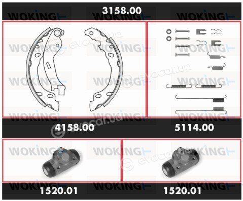 Woking 3158.00