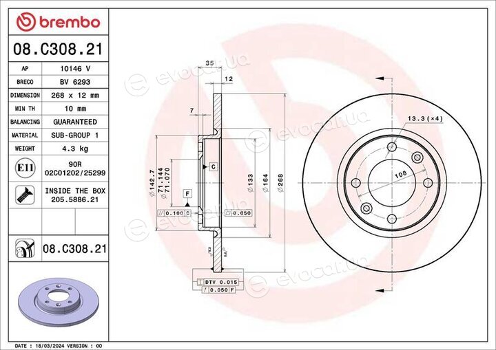 Brembo 08.C308.21