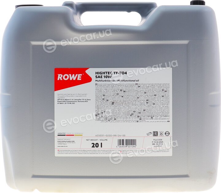 Rowe 25031-0200-99
