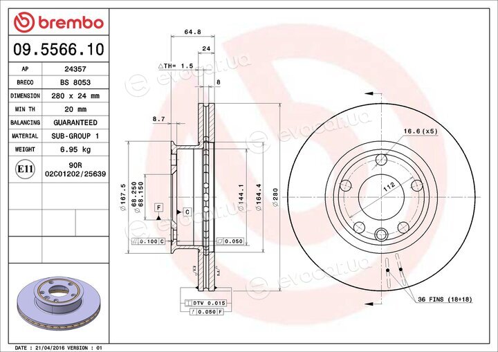 Brembo 09.5566.10