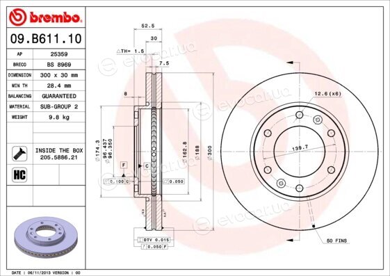 Brembo 09.B611.10