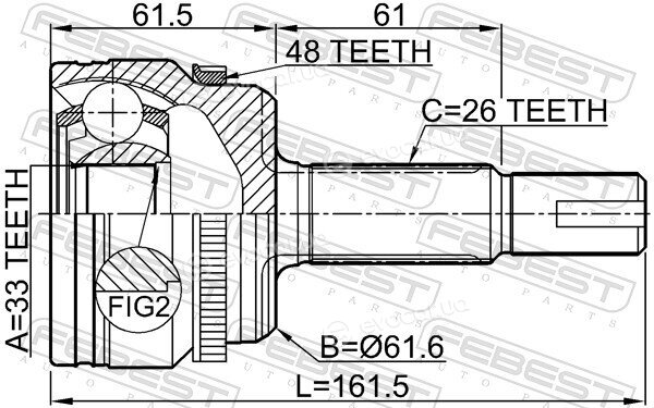 Febest 0110-ASV50LA48