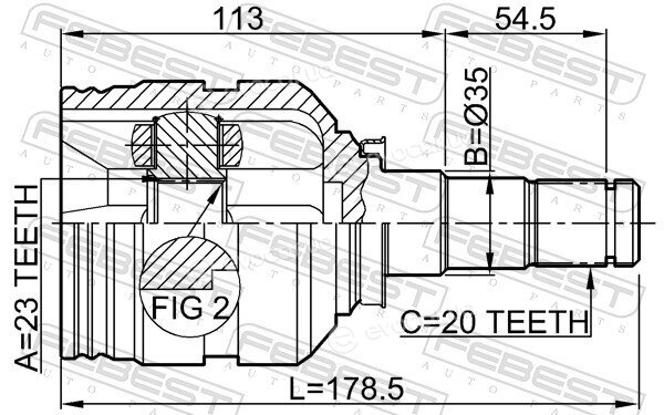 Febest 0111-ST220LH