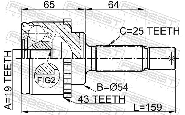 Febest 0410-H66A43