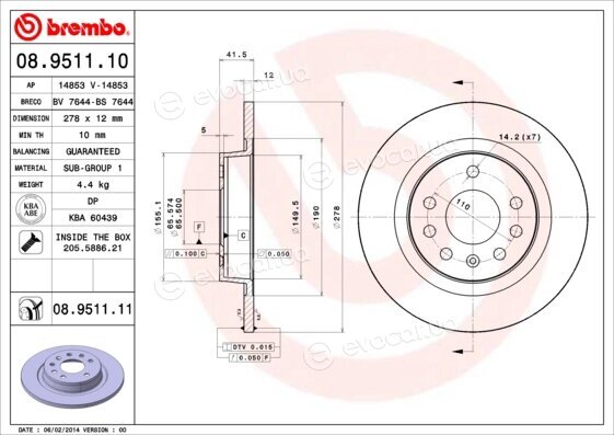 Brembo 08.9511.10