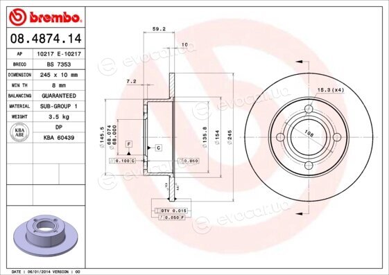 Brembo 08.4874.14