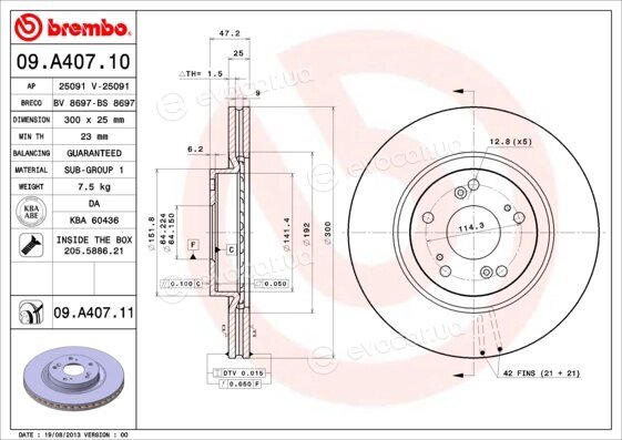 Brembo 09.A407.10