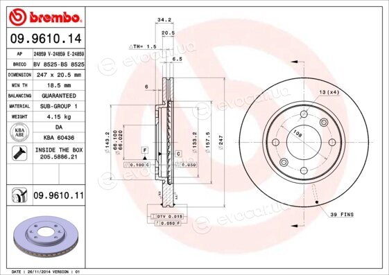 Brembo 09.9610.14