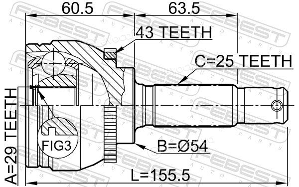 Febest 0410-DA2A43