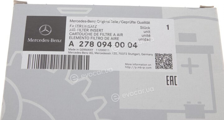 Mercedes-Benz A278 094 00 04