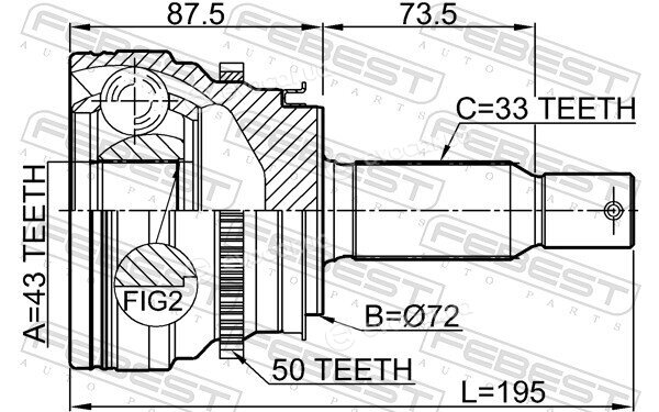 Febest 0410-V97WRA50
