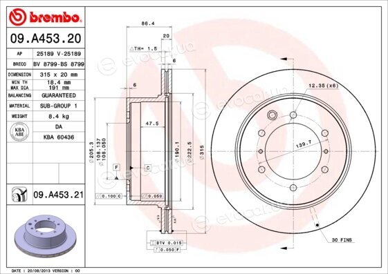 Brembo 09.A453.21