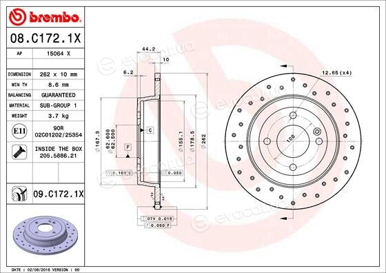 Brembo 08.C172.1X