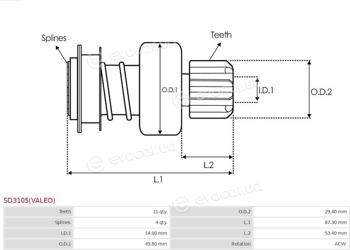 AS SD3105(VALEO)