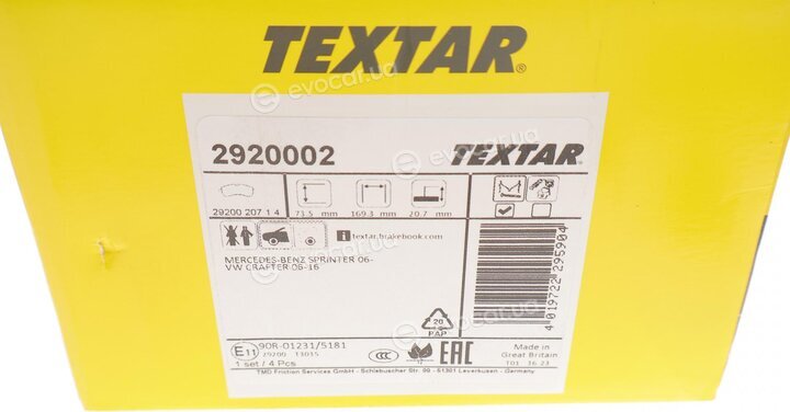 Textar 2920002