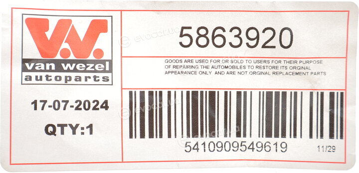 Van Wezel 5863920