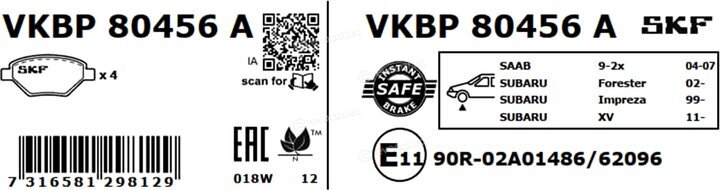 SKF VKBP 80456 A